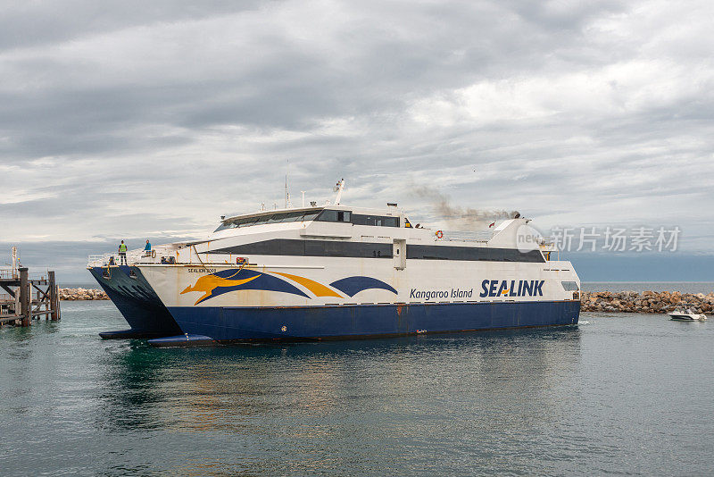 袋鼠岛Sealink渡轮，Sealion 2000号，从杰维斯角码头出发